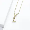 Women Designer Silver Necklaces Gold Necklace Men Dimond Jewelry Luxury Letters Fashion Y Necklace Letters Pendant Chain Link 2202276Z