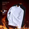 Men's Thermal Underwear 2pcs Thermal Underwear For Men High Collar Keep Warm Fleece Shirt Sport Tops Autumn Thermo Clothing Comfortable Basic PulloverL231011