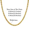 Łańcuchy Złoty łańcuch męski Naszyjnik 20 23 26 Corrente kolor stal nierdzewnej Bizantyn dla mężczyzn Jewelchai326h