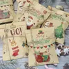 Outros suprimentos de festa de evento 24set saco de presente de Natal sacos de papel Kraft Papai Noel boneco de neve Xmas doces biscoito embalagem bolsa embrulho 231011