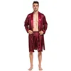 Men's Robes Tony Candice Men's Satin Robe Lightweight Long Sleeve Silk Kimono Bathrobe with Shorts Set Sleepwear 231011