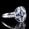부부를위한 여자 보석 웨딩 밴드 반지 925 스털링 실버 사파이어 레트로 다이아몬드 반지 가득한 여자 약혼 2647