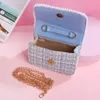 Handbags Cute Girl Boutique Purse Tweed Handbag Flower Beading Princess Kid Money Bag Crossbody Bag 231010