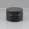 30g 50g 100g Black Cosmetic Container Plastic Cream Jar Empty Plastic Cream Reuse Container With Lids Printable Custom T200819281q