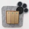 Switch Stickers Cover Anti Dirt Sticker Bear Paw Design Non Stick Felt Wall Decor Protection ZD621 231010