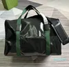 Tasarımcı Tote Çanta Menblack Crystal Canvas Man Blanılama Çapraz Kılıfı Eşekçi Kılıfı Büyük Duffle Bag Seyahat Çantası Naylon Üst Ayna Kalitesi Yeşil Kırmızı Web