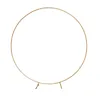 Decorative Flowers Circle Gold-Plated White Wrought Iron Round Flower Stand Wedding Backdrop Balloon Decor Frame Party Arch Props Floral