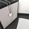 Vintage Heart Wisiant Naszyjnik Wysokiej jakości srebrny Naszyjnik na parę naszyjnik mody zaopatrzenie w biżuterię200s