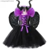 Thème Costume Sorcière Tutu Robe pour Bébés Filles Halloween Vient pour Enfants Fille Fantaisie Robes Longueur Au Genou Les Sorcières Enfant Vêtements T231011