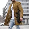 Cappotto da uomo scozzese in tweed popolare da uomo, casual, da lavoro, a maniche lunghe, monopetto, cappotto invernale da uomo 62P8D