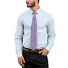 Bow Ties Houndstooth Tie Blue Purple White Kawaii Rolig nacke för unisex daglig slitkvalitetskrage Anpassade slipstillbehör