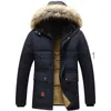 Parkas masculinas para baixo 2023 novos homens inverno parka velo forrado grosso quente com capuz gola de pele casaco masculino tamanho 5xl jaqueta de pelúcia outono trabalho outwearing preto j231011