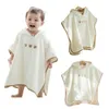 Pyjamas enfant en bas âge serviette à capuche peignoir de bain à séchage rapide chaud enveloppement serviette de plage unisexe bébés garçons filles cape serviette de bain serviette de bain 231006