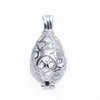 10pcs 12 15 mm Filigree Cage Cage Pendant Pearl Cage łza zrzutu mosiężne szklane szklane szklane szklane C0225237N