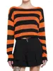 Women's T Shirts Women S Lantern Long Sleeve Sweater Tops Crewneck Stripe Color Block Crochet Hollow Out Knit Pullover Jumper