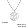 Naszyjniki wiszące 1PC Koło strophalos Hecate Naszyjnik ze stali nierdzewnej Magiczny symbol Logo Charm Femme Prezent F1323