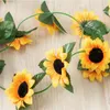 2.5M Sunflowers made of flowers Plants of rams Flowers of rams Flowers of fake wheels for decoration of Christmas wedding decorations GC2374