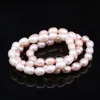 Beaded Strands Fashion 100% Natural Pearl Armband Charms Elastic Rope 9-10mm Real Pärlor Klassiska smycken Armband Bangle Gifts 272e