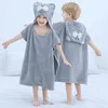 Handdukar kläder tecknad djur djur koala huva baby pojkar flickor badrock polar fleece barn badrock tjej dusch handduk badrum robe barn filtar 231006