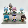 Mascot kostymer 7-10 cm Genshin Impact Anime Figure Klee/Barbara/Diluc/Fischl/Venti/Kaeya Action Figur Liyue Battlefield Heroes Figures Doll Toy