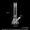 Narguilés Bong en verre Accessoires pour fumer 12 '' Hauteur Style clair Dab Rig Tuyaux d'eau Bongs Tabac avec bol Shisha