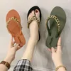 Slippers Casual Rivet Female Shoes Women Heels Slides Rubber Flip Flops Luxury Soft 2023 High Flat Summer Beach Hawaiian Metal D