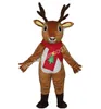 2024 Julröd halsduk Reindeer maskot kostymer karneval hallowen gåvor unisex vuxna fancy spel outfit semester utomhus reklamdräkt kostym