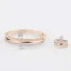 T GG Bangle Large broche rose unisexe bracelet à ongles plaqué or 18 carats bijoux bracelets pour femmes fille dames ensemble bijoux de luxe concepteur anniversaire nous