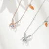 Kedjor Creative Sterling Silver Necklace Korean Girls Heart Pendant Zircon CLAVICLE CHAIN ​​GIRVERS Jewelryml5689235