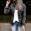 Women's Jackets Black Denim Jacket Coat Fashion Slim Solid Color Short Mid Length Shirt