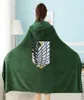 Attack on Titan Wearable Throw Blanket with Hooded for and Adults Scout Regiment Plush Anime Thicken Blanket In Winter 2103165143705