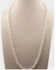 Charms 24 inch AAAA Japanese Akoya 910mm white pearl Necklace Yellow clasp 231010
