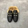 Horsebit loafers desingner mules shoes Sandals slipper slides Half Drag Princetown Metal Cowhide Slipper loafer