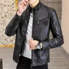 Men's Leather Faux Autumn Winter Stand Collar Loose Casual PU Lether Jacket Male Add Velvet Warm Zipper Coat Men Trend Fashion Cardigan Top Outwear 231010