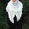 Scarves Retro Owl Scarf With Wide Spread Bird Feather Wings Feel Warm Knit Imitate Cashmere Wing Winter B6K5 231011