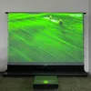 84 Polegada alto ganho 0.9 pet cristal clr piso subindo telas de projetor para cinema em casa elétrica rollable tela de tv a laser ust alr