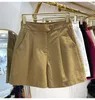 Damen-Shorts, dünn, lässig, 2023, super groß, hohe Taille, schmal, locker, A-Linie, weites Bein