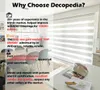 Прозрачные шторы Decopedia Customize Zebra Жалюзи Квадратные шторы для окон День и ночь Рулонные шторы Затемнение для домашних окон Раздвижная дверь 231010