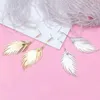 Dangle & Chandelier 2022 Women Unique Natural Big Leaf Earrings Simulated Pearls Long Trendy Jewelry Simple Drop354E