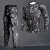 Men's Thermal Underwear Men's Camouflage Thermal Underwear Set Long Johns Winter Thermal Underwear Base Layer Men Sports Compression Long Sleeve Shirts 231010