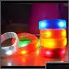 Jewelry Charm Bracelets Jewelry Drop Delivery 2021 Activated Sound Control Led Flashing Bracelet Light Up Bangle Wristband C Dhda9