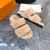 Warme Indoor Dames Wollen pantoffels Designer Winter Bont Pluizige Harige Katoenen Slippers Dames Slippers Mode luxe Designer Merk Wol Slides Comfortabele Slippers