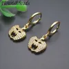 Other Fashion Accessories 2 Pairs Gold Color Halloween Pumpkin Shape Earrings Nickel Free Cute Creative Holiday Earring Girls Jewelry Accessories Q231011