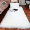 Tapis en peluche en peau de mouton, pour chambre à coucher, cheveux longs, de chevet, de sol, blanc, rouge, pour salon, en fourrure, pour enfants, 231010