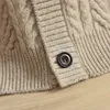 Męskie swetry Pure Cashmere Swater Sweter Button Wytrzymał obciążenie Zimowe ciepłe żakardowe polo dzianiny duży tata Casual 231010