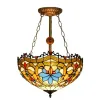 الثريا الزجاجية الأوروبية Tiffany غرفة المعيشة زجاجية غرفة نوم مطعم مطعم Modarn Ghandelier Lighting TF006 LL