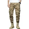 Pantalons pour hommes Joggers Cargo Hommes Casual Hiphop MultiPocket Pantalon Homme Pantalon de survêtement Streetwear Piste Tactique KhakiCamouflage