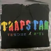 Sweat à capuche survêtement Trapstar arc-en-ciel serviette broderie décodage vêtements de sport à capuche hommes et femmes costume fermeture éclair pantalon 264v