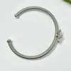 Bangle David Yuman Suower Zircônia Pulseira Elegante e Elegante Branco Ouro Cobre Banhado Personalizado para Mulheres Jóias