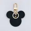 Brevtryck Musdesigner med Diamond Bow Keychain Pu Leather Animal Car Keyrings Key Chain Holder Fashion Key Ring No Box